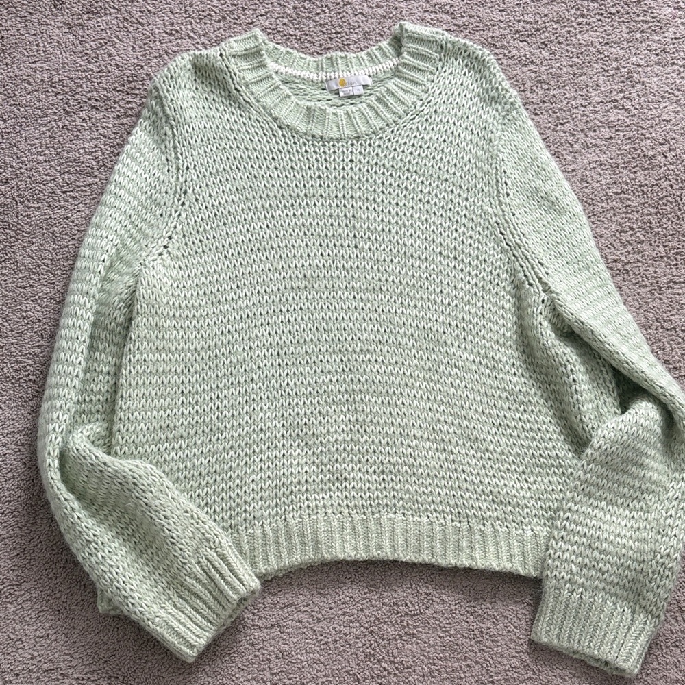 Boden Light Green Crew Neck Sweater